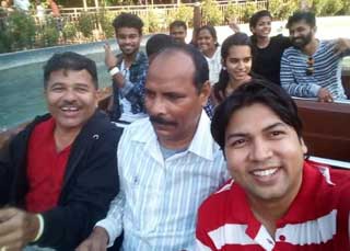 Colleagues sharing laughter 