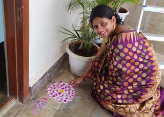 Creating Rangoli Design at BEWL